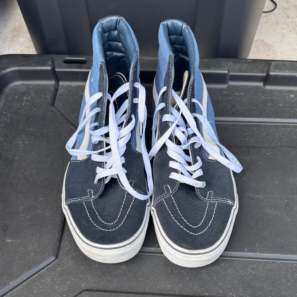Vans High-Top Sneakers - Navy and White